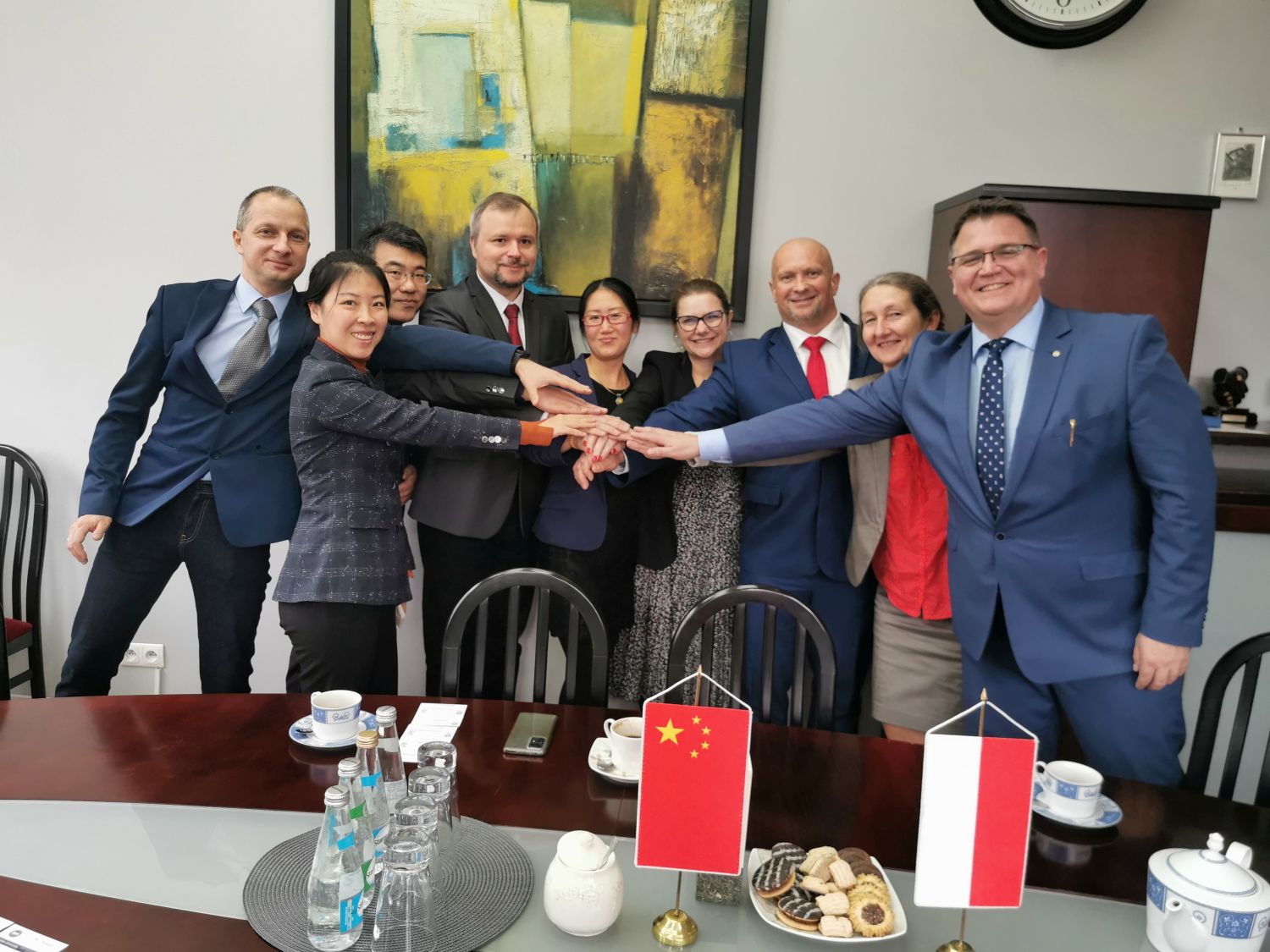 Uczestnicy spotkania pomiędzy Politechniką Śląską, a Uniwersytetem w Yanshan